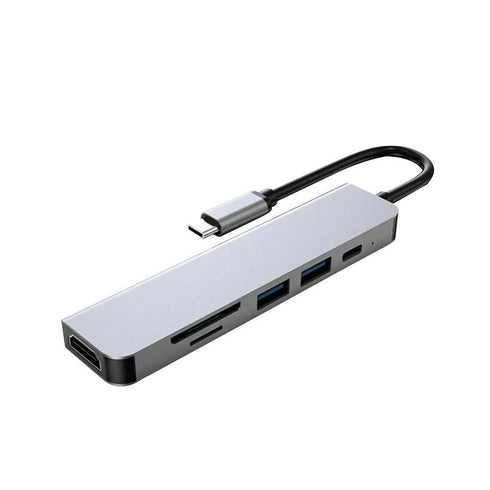 6 in 1 USB-C 4K HDMI Multi-Function Adapter Type C Hub Adapter